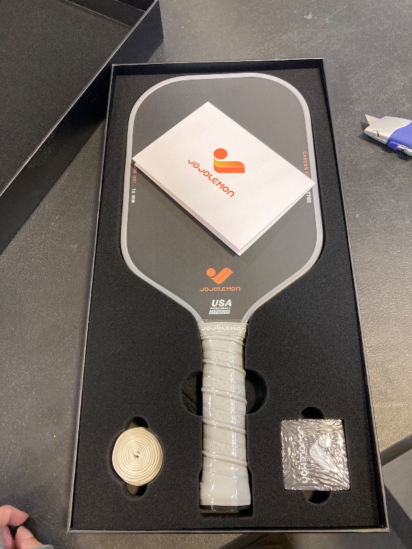Photo 1 of JOJOLEMON Pickleball Paddles, Raw Carbon Fiber Rackets with 16mm Polymer Honeycomb Core, Hybrid Racquet Designed for Ultimate Spin & Consistency - USAPA Approved