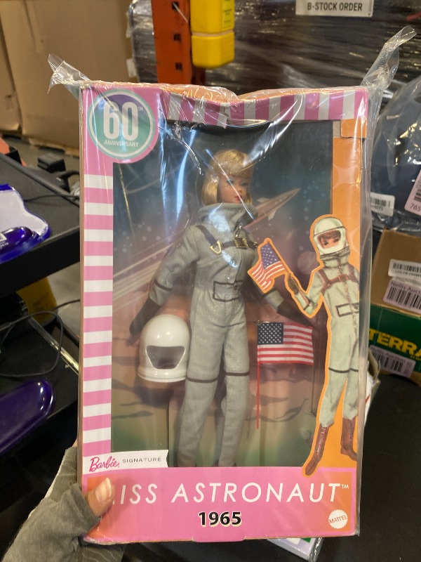 Photo 1 of Barbie Miss Astronaut Doll Collectible with Silver Suit, Space Boots & Helmet Accessory, 1965 Vintage Repro