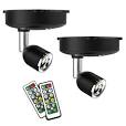 Photo 1 of 2Pcs Battery Operated Spotlights Indoor Led Wireless 