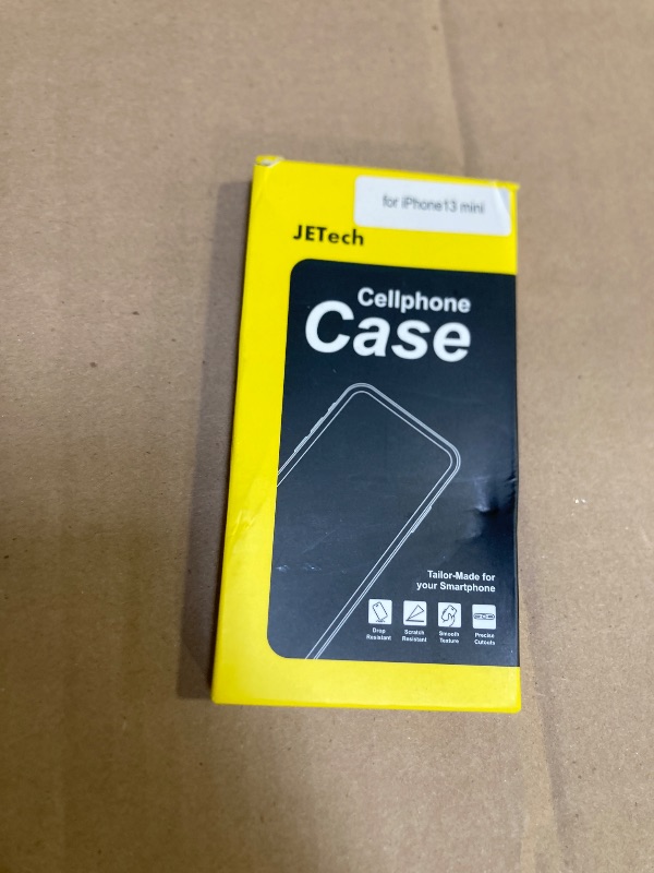 Photo 1 of JETech Kickstand Case for iPhone 13 mini, 5.4-Inch, Support Wireless Charging, Slim Shockproof Bumper Phone Cover, 3-Way Metal Stand (Black)