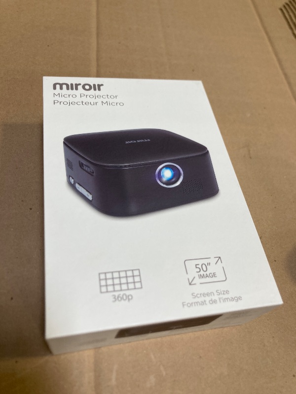 Photo 1 of Miroir M75 Portable Projector | 50” Picture LED Movie Projector with Built-In HDMI & Speakers | Rechargeable Mini Projector for 2 Hours of Outdoor Entertainment | TV, Game Console, & Phone Projector