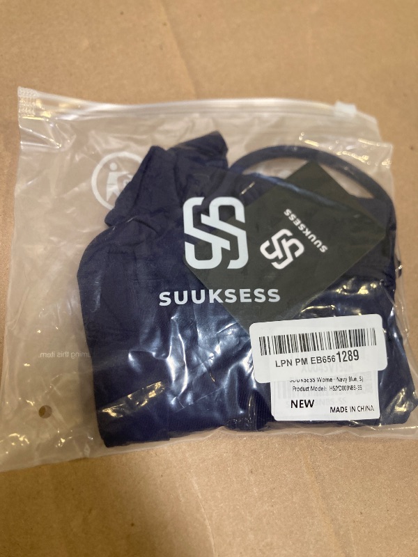 Photo 1 of Size S--SUUKSESS Women Sexy Square Neck Thong Bodysuit Backless Sleeveless Basic Cami Body Suit Top (Navy Blue, S)