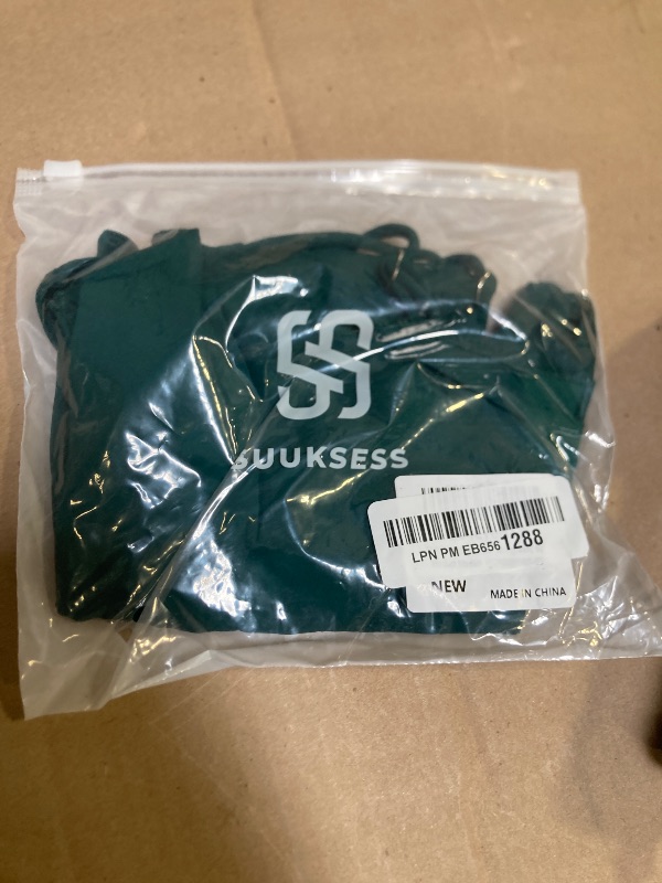 Photo 1 of Size S--SUUKSESS Women Sexy Square Neck Thong Bodysuit Backless Sleeveless Basic Cami Body Suit Top (Dark green, S)