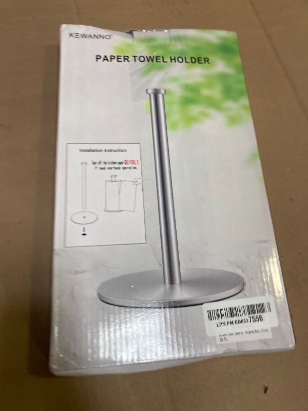 Photo 1 of Stainless Steel Paper Towel Holder, Kitchen Towel Holder, Paper Towel Holder Brushed Nickel, Steady Paper Towel Holder Countertop with Solid Weighted Stainless Steel Base, Paper Towel Roll Holder
