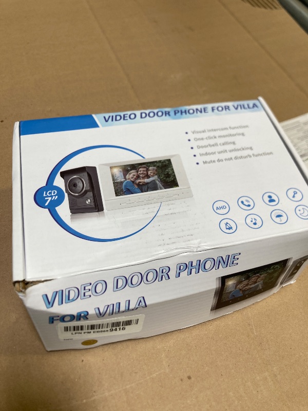 Photo 1 of AMOCAM Video Intercom System, 7 Inche Monitor Wired Video Door Doorbell Kit, Outdoor IR Camera Door Intercom, Support Monitoring, 2-Way Intercom Unlocking for Home