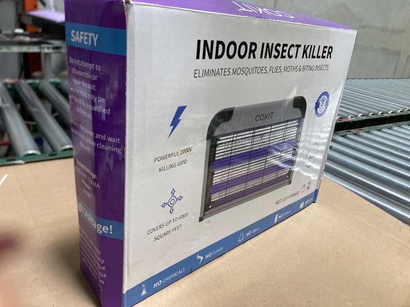 Photo 1 of COKIT Bug Zapper Indoor 20W Electric Insect Killer with Bug Collection Tray, Fly and Mosquito Killer for Home, Kitchen, Garage, Patio, Includes 2 Extra Replacement Bulbs