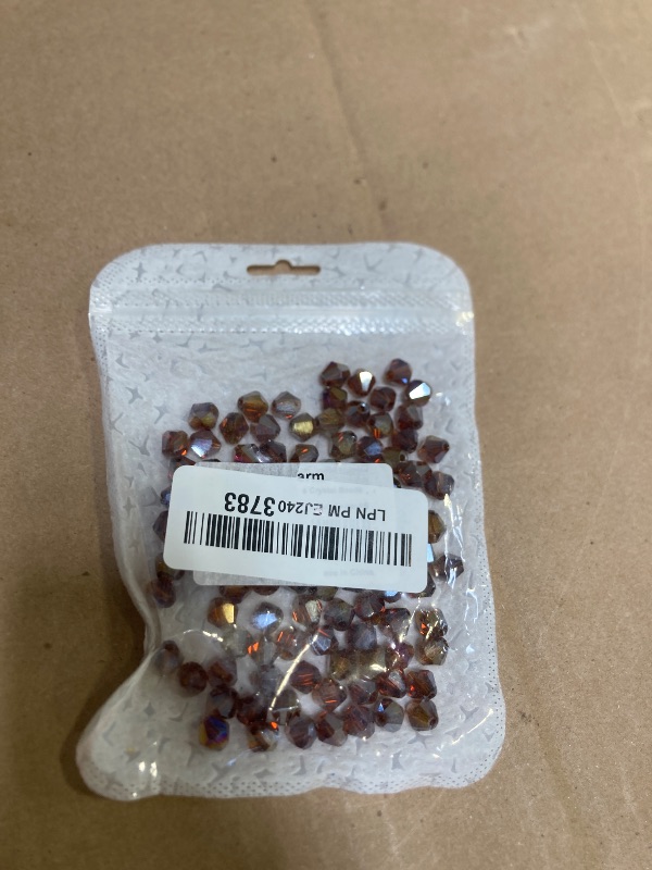 Photo 1 of Dowarm 100PCS 8MM Crystal Beads, Amber AB Bicone Glass Beads for Jewelry Making, Craft, DIY Bracelet, Necklace, Dolls, Loose Spacer Beads
