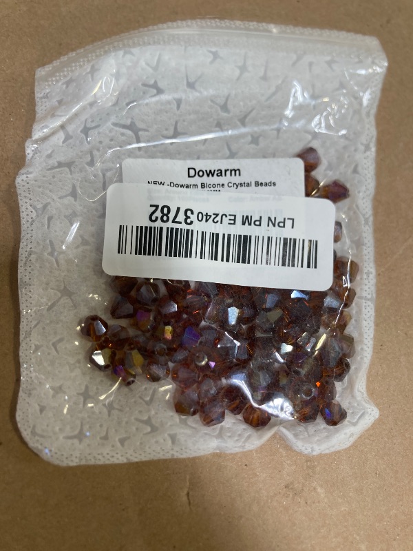 Photo 1 of Dowarm 100PCS 8MM Crystal Beads, Amber AB Bicone Glass Beads for Jewelry Making, Craft, DIY Bracelet, Necklace, Dolls, Loose Spacer Beads