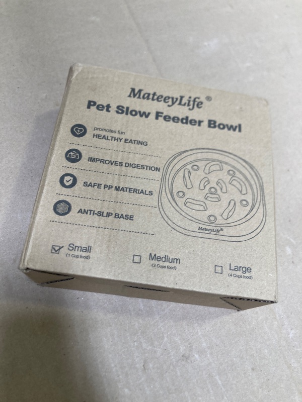 Photo 1 of MateeyLife Small Slow Feeder Cat Bowls 2PCS, Anti-Choking Puzzle Cat Food Bowls, Anti-Slip Interactive Dog Feeding Slow Down Eating, Bloat Stop Maze Dishes Dog Feeder for Small Breeds 1 Cup