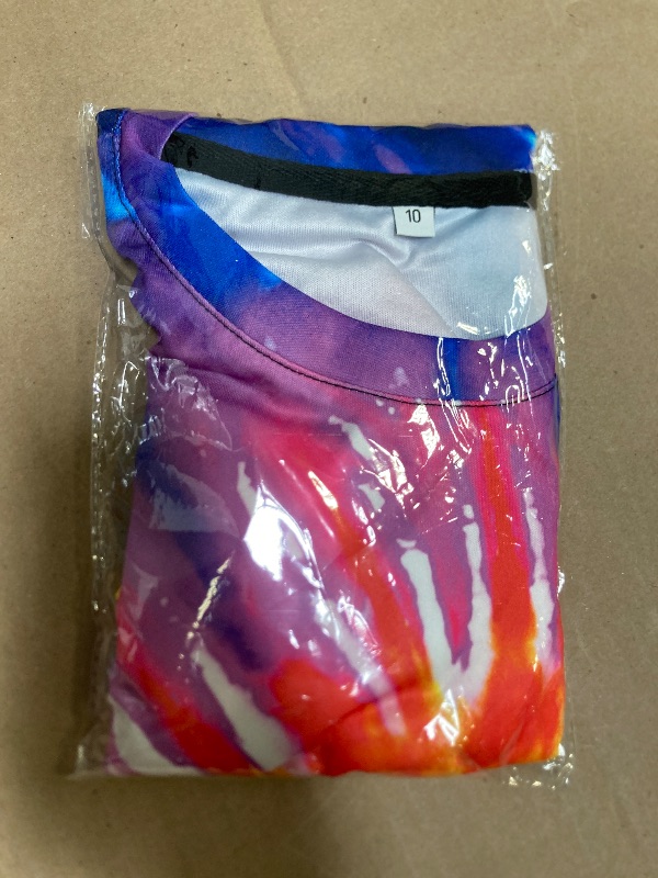 Photo 1 of Kids Size 10--Harycnct Little Kids Spiral Rainbow Tie Dye Shirt Size 4-10 Boys' Girls' Hippies Senior Tie-Dye Tee Tshirt 10