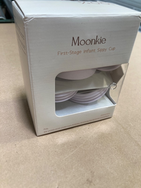 Photo 1 of Moonkie Silicone Baby Sippy Cups | 3 Stages Training Cup Straw Cup for Infants Toddlers and Kid | 4 oz 1Pack