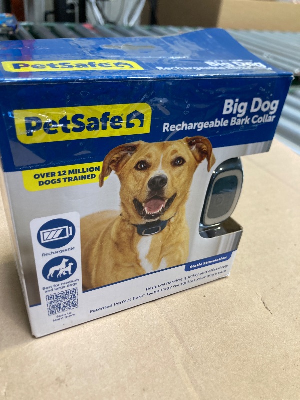 Photo 1 of PetSafe Rechargeable Bark Collar, 15 Levels of Automatically Adjusting Static Correction - Rechargeable, Waterproof - Reduces Barking and Whining - for Small, Medium, and Large Dogs Over 8 lb