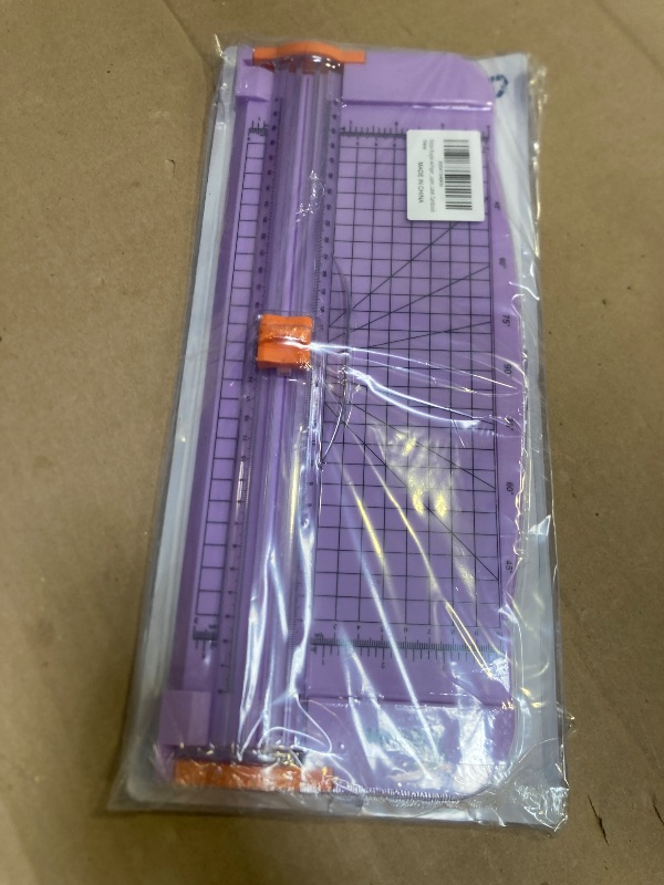 Photo 1 of Firbon Purple A4 Paper Cutter, 12 Inch Titanium Straight Paper Trimmer with Side Ruler for Scrapbooking Craft, Paper, Coupon, Label, Cardstock