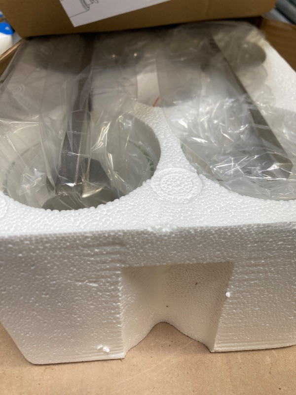 Photo 1 of Indoi 4-Light Bathroom Light Fixtures, Brushed Nickel Vanity Lights with Clear Glass Shades, Modern Bathroom Wall Lamp for Mirror Living Room Cabinet Bedroom Porch