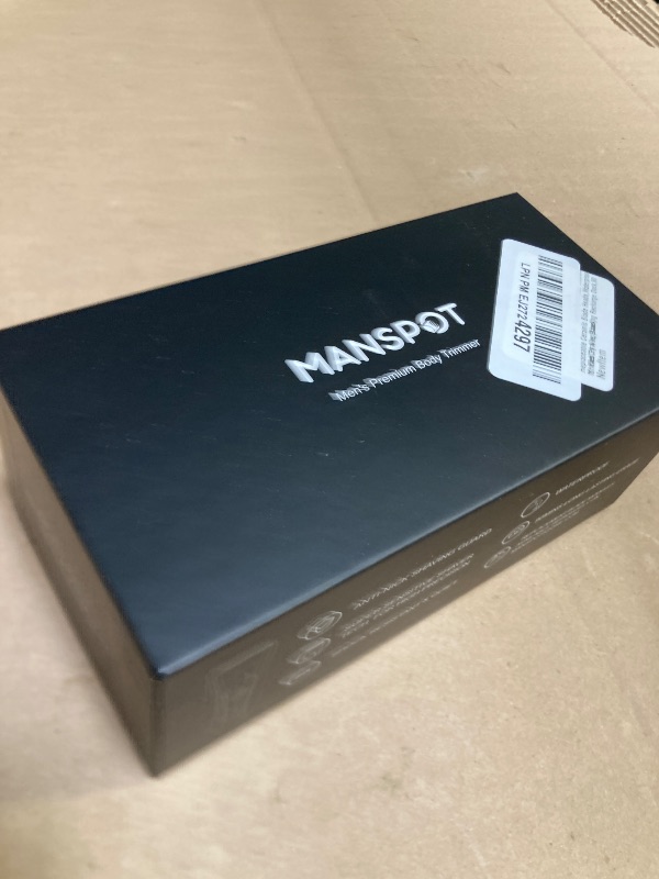 Photo 1 of MANSPOT Manscape Body & Pubic Hair Trimmer for Men, Electric Groin Hair Trimmer, Replaceable Ceramic Blade Heads,Waterproof for Wet/Dry Use,Standing Recharge Dock,90 Minutes Shaving(Black)