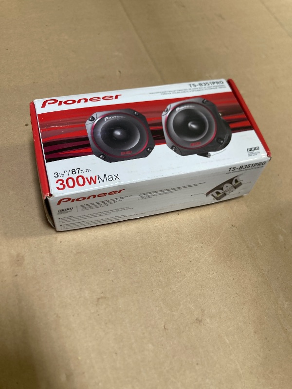 Photo 1 of Pioneer TS-B351PRO, Car Audio Speakers, Full Range, Clear Sound Quality, Easy Installation and Enhanced Bass Response, 3-1/2” Speakers