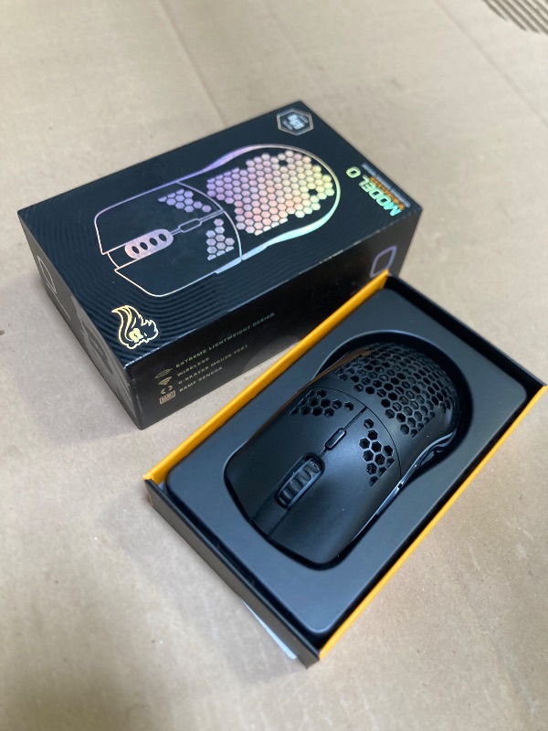 Photo 1 of Glorious Model O Wireless Gaming Mouse - Superlight, 69g Honeycomb Design, RGB, Ambidextrous, Lag Free 2.4GHz Wireless, Up to 71 Hours Battery - Matte Black