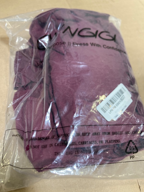 Photo 1 of Size XXL;--OWNGIGI Women's Summer Dress Square Neck Puffy Short Sleeve Loose Tie Back Casual A-Line Mini Dresses Maroon