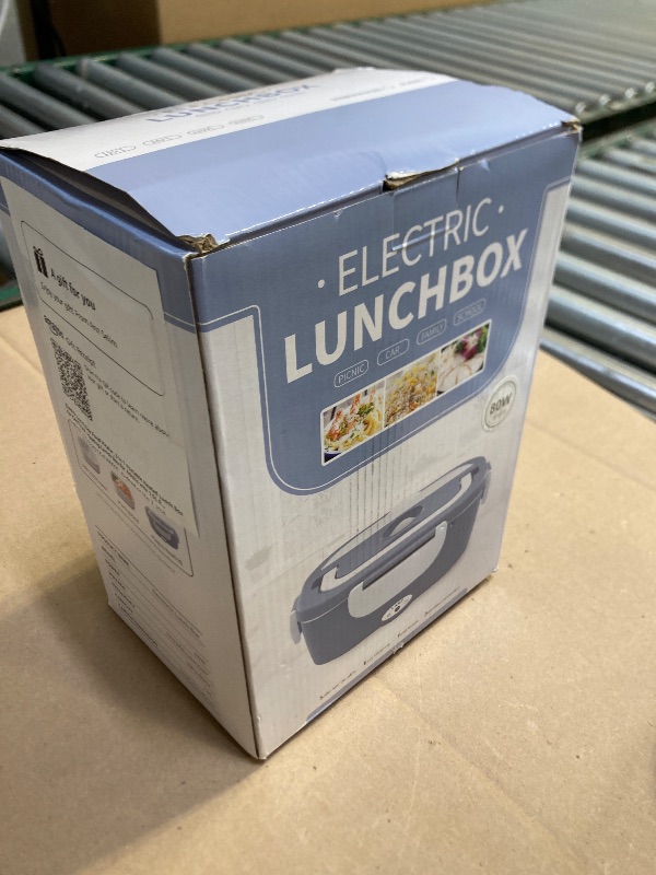 Photo 1 of Vingud Electric Lunch Box Food Heater, 3 in 1 Heating Lunch Box for Work/Car/Truck, Heated Lunch Boxes for Adults with 1.5L Stainless Steel Container, 12V 24V 110V (Light Blue)