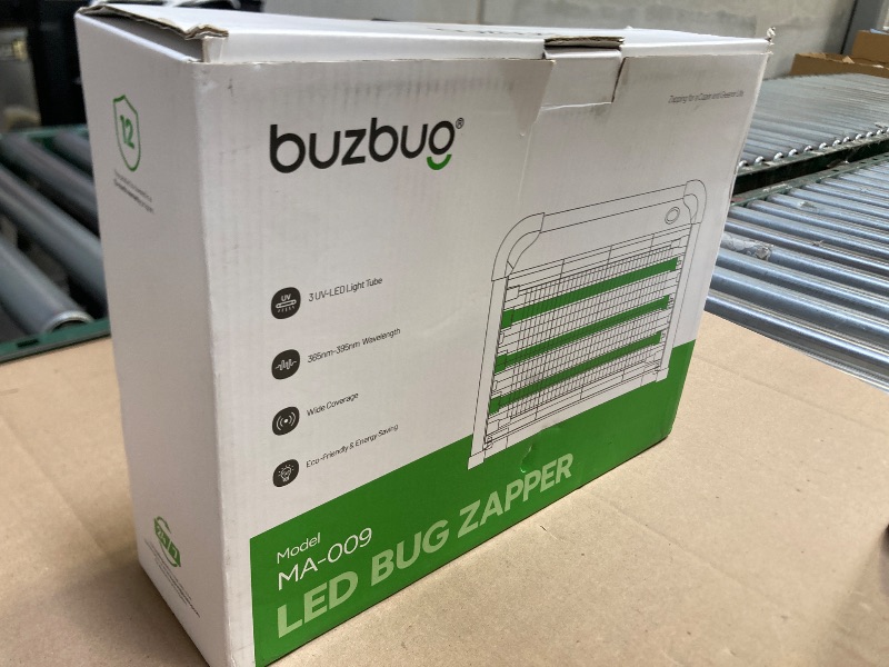 Photo 1 of Buzbug LED Bug Zapper Indoor, 10 Years Lifespan 3 Lamps Enhance Insect Attraction, 3800V High-Voltage, Electric Mosquito Zapper, Fruit Fly Mosquito Moth Gnat Trap, Killer, Zapper -MA009 (All Black)