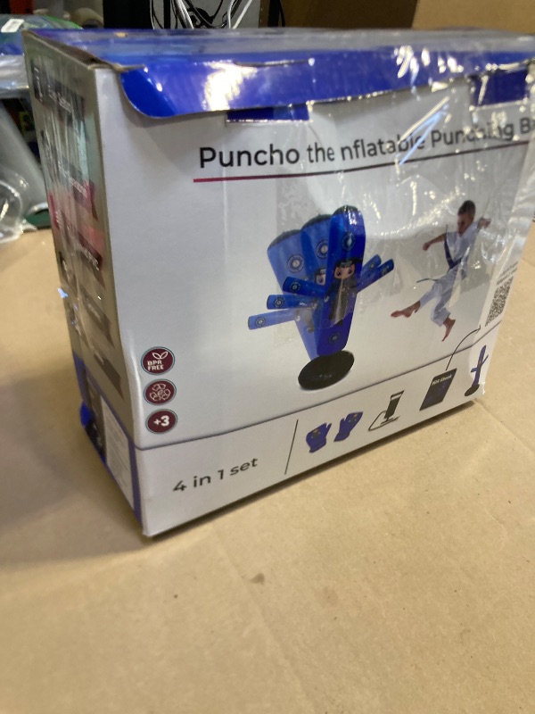 Photo 1 of PUNCHO Punching Bag for Kids - 63" Boxing Bag Set for Kids - Karate Gifts for Boys and Girls Age 3-12 - Inflatable Kid Punching Bag & Birthday Gift with Boxing Gloves, Pump, eBook - Ninja Kid Toy Gift