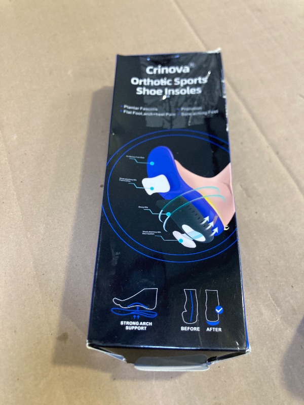 Photo 1 of Plantar Fasciitis Insoles, High Arch Support Shoe Inserts Men Women, Orthotics Gel Running Insoles for Flat Feet - Arch Pain - Pronation - Metatarsalgia Pain Relief Heavy Duty Support(Trim to Fit)