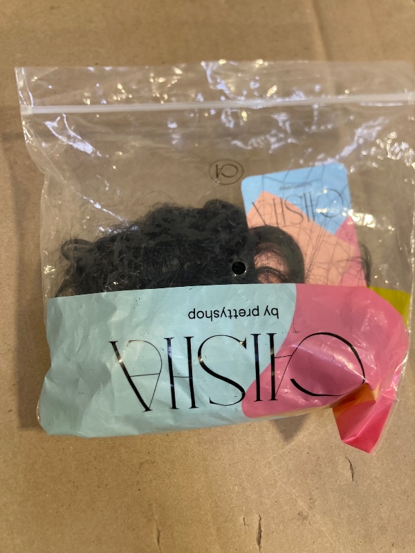 Photo 1 of CAISHA Jumbo Hairpiece Scrunchy Updo Voluminous Curly Messy Bun Black G1L
