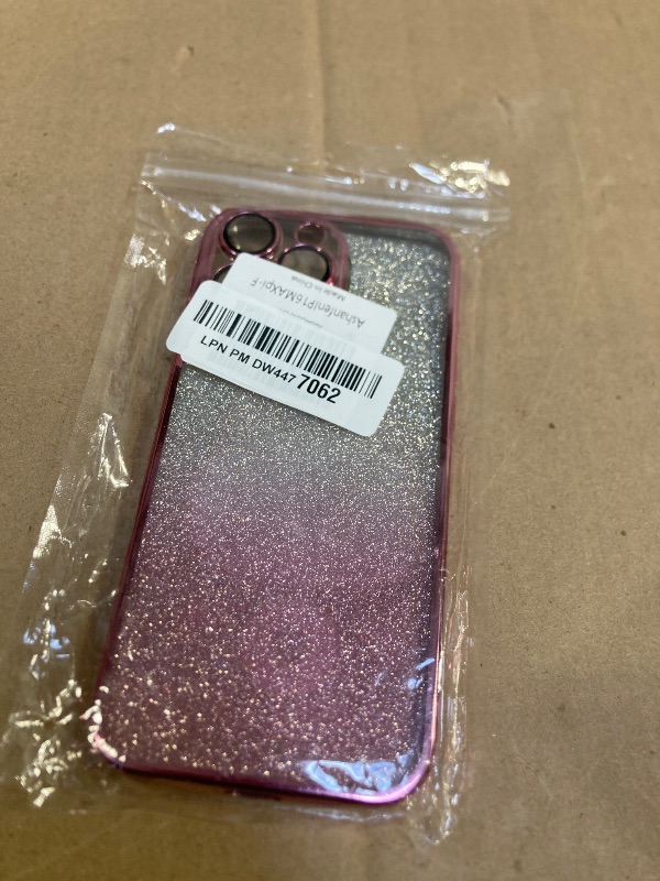 Photo 1 of for iPhone 16 Pro Max Case Glitter Sparkle for Women Girls,Cute Hidden Rabbit Mirror Kickstand,Luxury Plating Soft TPU with Gradient Layer,Bling Fashion Girly Phone Case for iPhone 16 Pro Max Pink