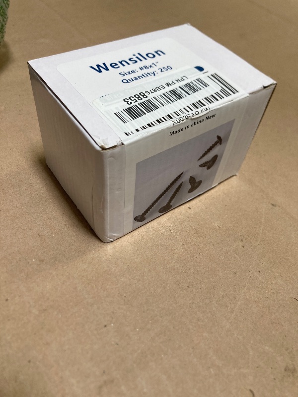 Photo 1 of Wensilon (250 pcs)#8×1" Black Truss Head Wood Screws Quick Metal Self Tapping Zinc Oxide