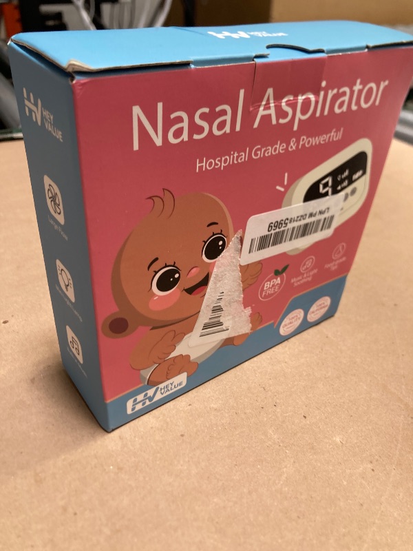 Photo 1 of HEYVALUE Nasal Aspirator for Baby, Hospital Grade Nose Sucker with 9 Levels Suction, Night Light and Nursery Rhyme Soothing Function, Electric Nose Suction for Baby with Food-Grade Silicone Tips