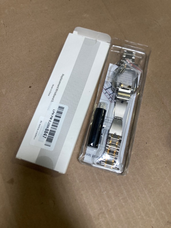 Photo 1 of MioHHR Solid Stainless Steel Band Compatible with Apple Watch 38mm 40mm, Metal Strap with Soft TPU Case for iWatch Series 6 5 4 3 2 1 SE Women and Men (Silver/Gold, 38/40 mm)
