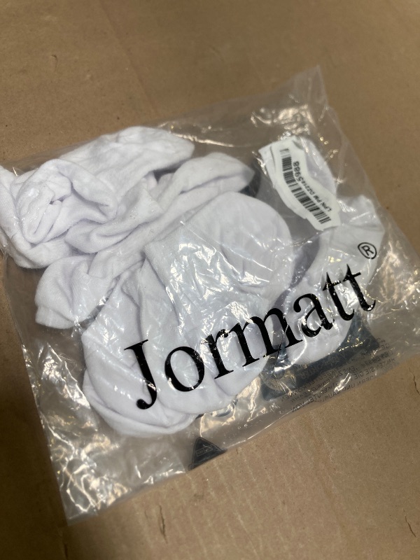 Photo 1 of JORMATT 6 Pairs Toddler Little Girls Boys No Show Socks Thin Cotton Soft Anti Slip Low Cut Socks Breathable With Grips, White M
