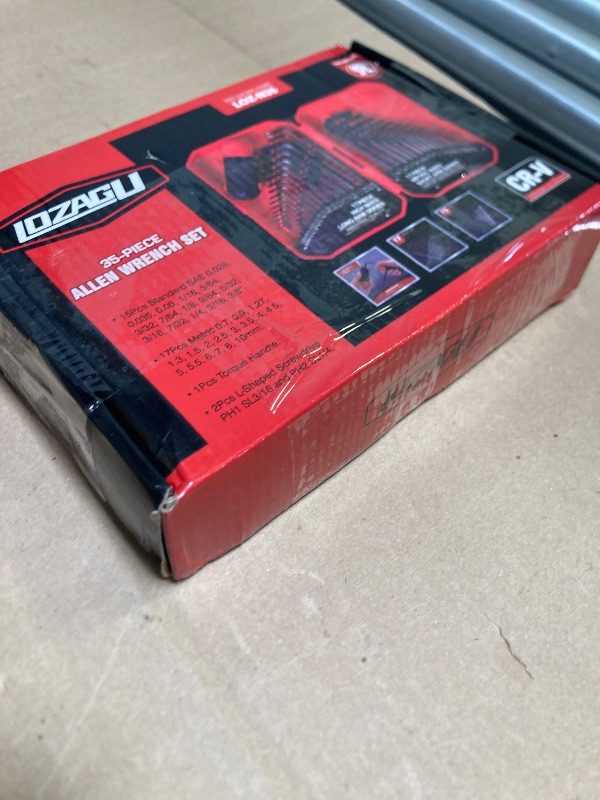 Photo 1 of LOZAGU 35-Piece Allen Wrench Sets Metric and Standard Hex Key Set, Allen Key Set, MM(0.7mm-10mm) SAE(0.028"-3/8), Chrome Vanadium Steel