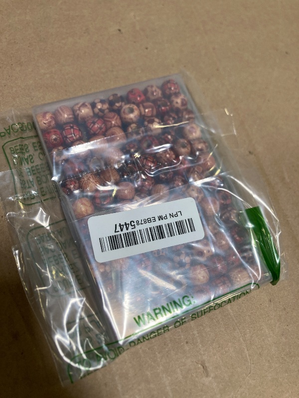 Photo 1 of 95 Pcs Wood Hair Beads for Braids and Dreadlocks, 12mm Painted Natural Wooden Beads for Loc Dreadlock Hair Accessories for Women