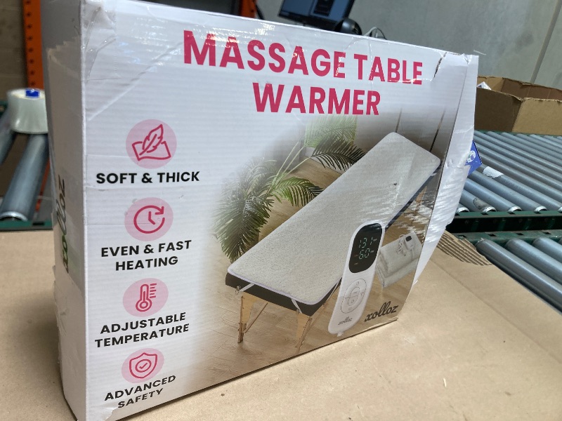Photo 1 of Massage Table Warmer Heating Pad – Heated Massage Table Pad with Adjustable Temperature (104°F-131°F), Auto Shut-Off Timer, Dense Coil Heating, Sherpa Fabric, 71"x31" (180x78 cm) Massage Heating Pad