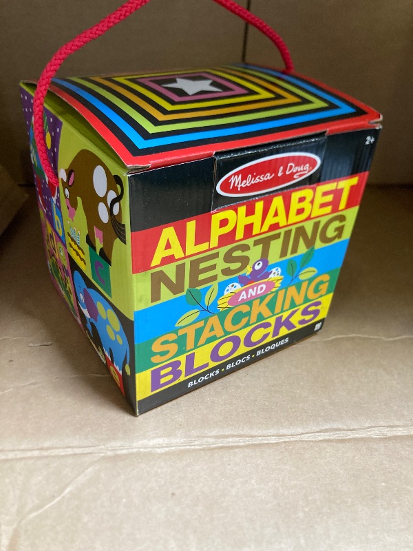 Photo 1 of Melissa & Doug Deluxe 10-Piece Alphabet Nesting and Stacking Blocks - FSC Certified
