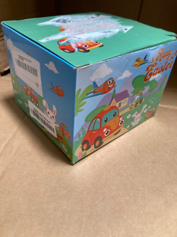 Photo 1 of Easter Eggs Toy Cars Planes - 24 pcs Pullback Cars and Planes,Plastic Easter Eggs with Patterns, Kids Easter Party Favors Gifts Classroom Prize Basket Stuffer