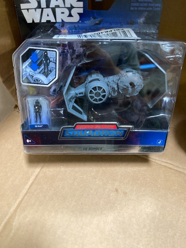 Photo 1 of STAR WARS Micro Galaxy Squadron TIE Bomber - 5-Inch Starfighter Class Vehicle with 1-Inch TIE Pilot Micro Figure Accessory