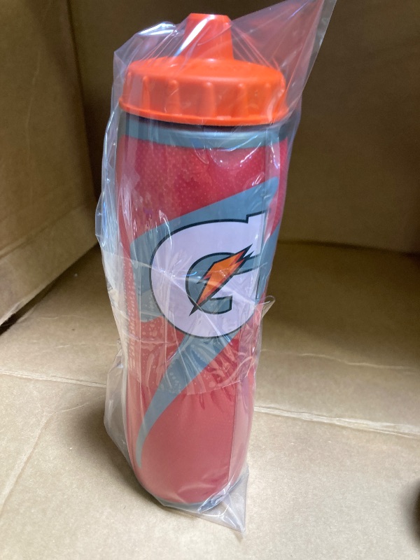 Photo 1 of Gatorade Insulated Squeeze Bottle, Red, 30oz