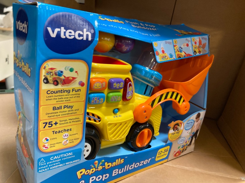Photo 1 of VTech Pop-a-Balls Push and Pop Bulldozer, Yellow