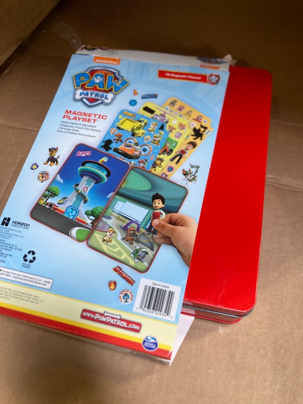 Photo 1 of Paw Patrol Magnetic Playset, 75 Mix & Match Dress Up Magnets, 2-in-1 Storage Tin & Play Space, Fun Paw Patrol Toy for Kids 3 & Up, Great Travel Activity for Kids and Toddlers, Paw Patrol Activities