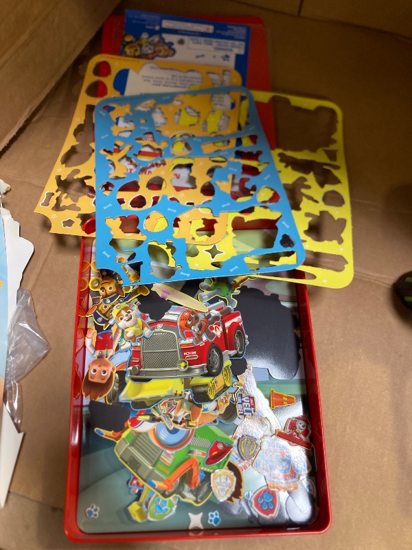 Photo 1 of Paw Patrol Magnetic Playset, 75 Mix & Match Dress Up Magnets, 2-in-1 Storage Tin & Play Space, Fun Paw Patrol Toy for Kids 3 & Up, Great Travel Activity for Kids and Toddlers, Paw Patrol Activities