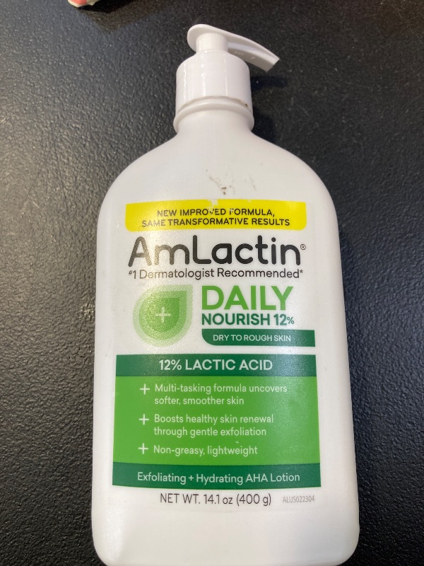 Photo 1 of AmLactin Daily Nourish 12% - 14.1 oz Body Lotion with 12% Lactic Acid - Exfoliator and Moisturizer for Dry Skin (Packaging May Vary)?