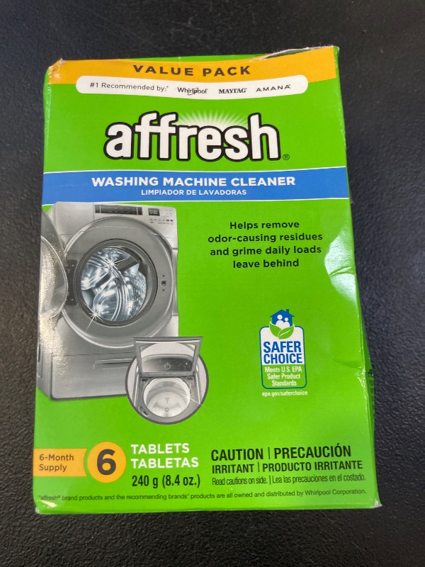 Photo 1 of Affresh Washing Machine Cleaner, Cleans Front Load and Top Load Washers, Including HE, 6 Tablets