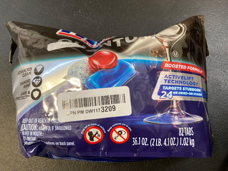 Photo 1 of Finish Quantum Dishwasher Pods, No Pre-Rinse Detergent For 24HR Dried-On Stain & Grease, 82 Count