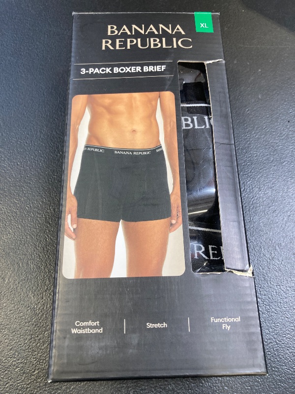 Photo 1 of Banana Republic Men's Boxer Brief, 3-pack, Black - Size XL