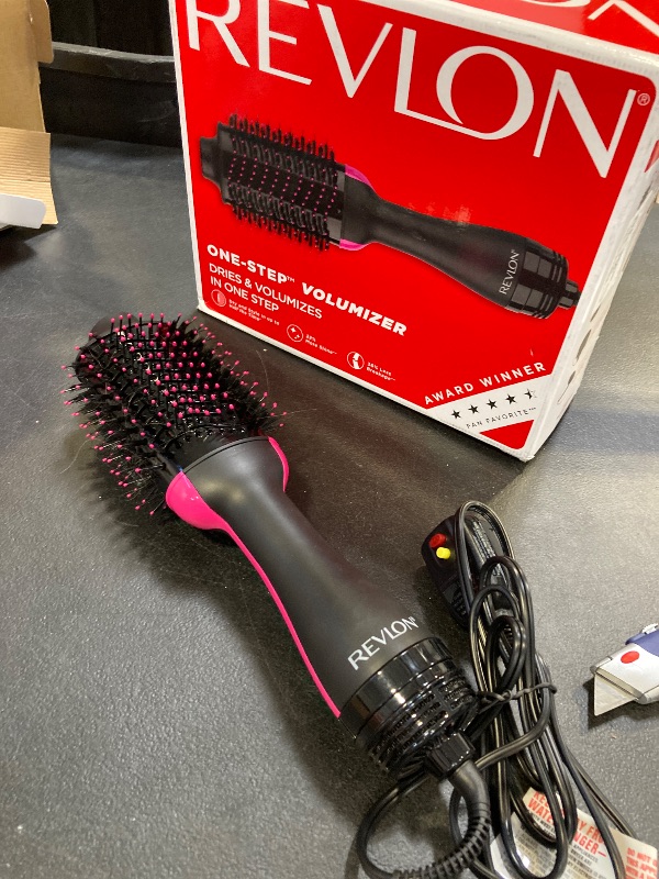 Photo 1 of REVLON One-Step Volumizer Hair Dryer and Styler – Easy Salon-Style Blowouts – Less Frizz, More Shine, and Reduced Heat Damage, for All Hair Types and Lengths (Black)