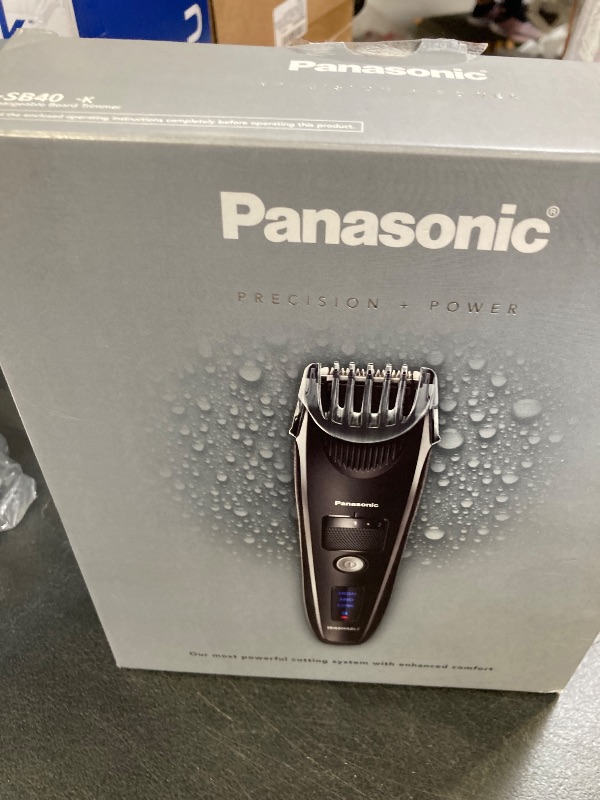 Photo 1 of Panasonic Beard Trimmer for Men Cordless Precision Power, Hair Clipper with Comb Attachment and 19 Adjustable Settings, Washable, ER-SB40-K, 0.5-10mm lengths, 1 Pack