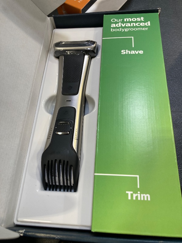 Photo 1 of Philips Norelco Bodygroom 7000 Series, Showerproof Groin and Body Trimmer for Men, Precise Body Grooming, Adjustable Comb, Safe Even Below The Belt, 80 Min. Runtime, Model BG7030/49