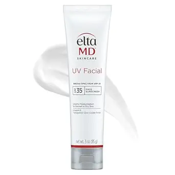 Photo 1 of EltaMD UV Facial SPF 30+ Sunscreen Moisturizer Face Lotion, Broad Spectrum Moisturizing Sunscreen with Hyaluronic Acid, Non-Greasy, Mineral-Based Face Sunscreen with Zinc Oxide, 3.0 oz Tube